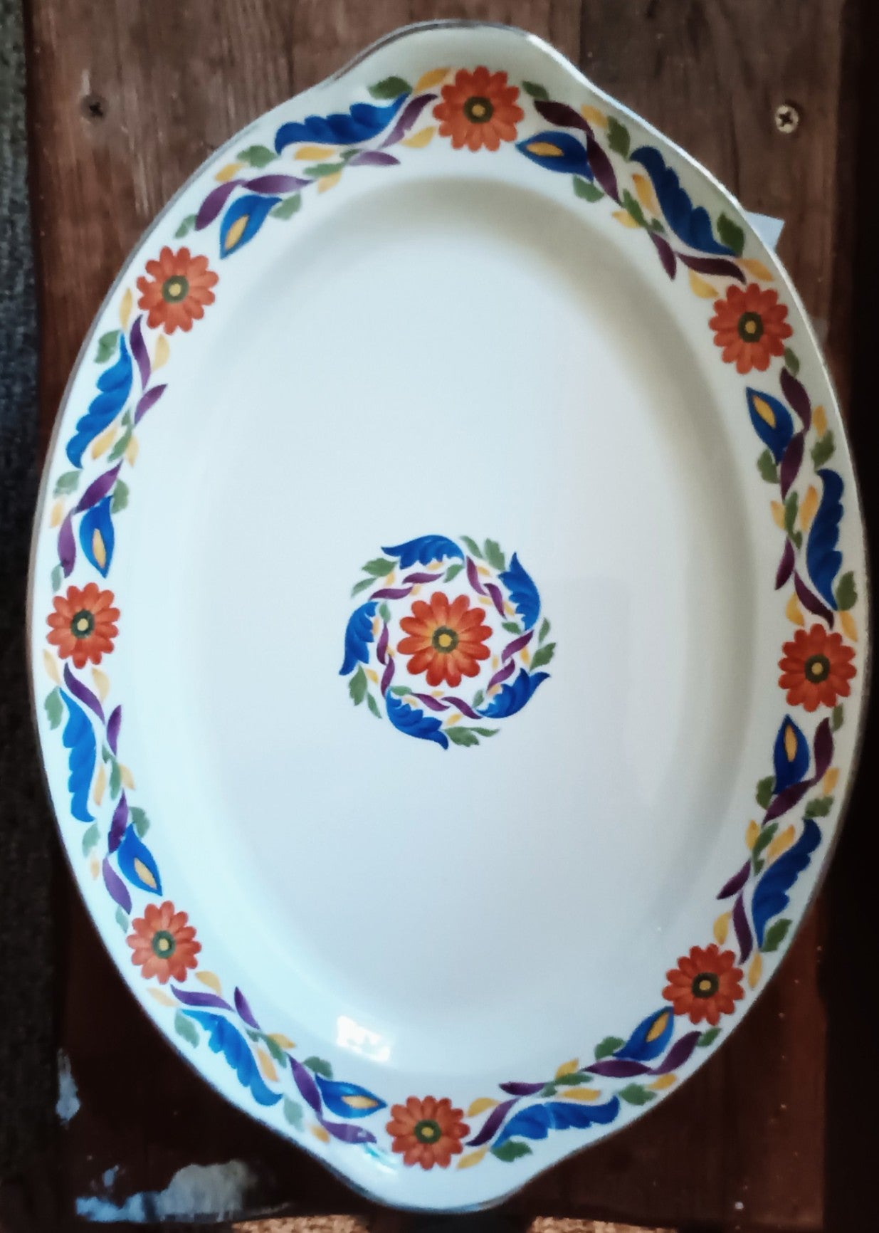 Taylor Smith Folkart Oval Platter