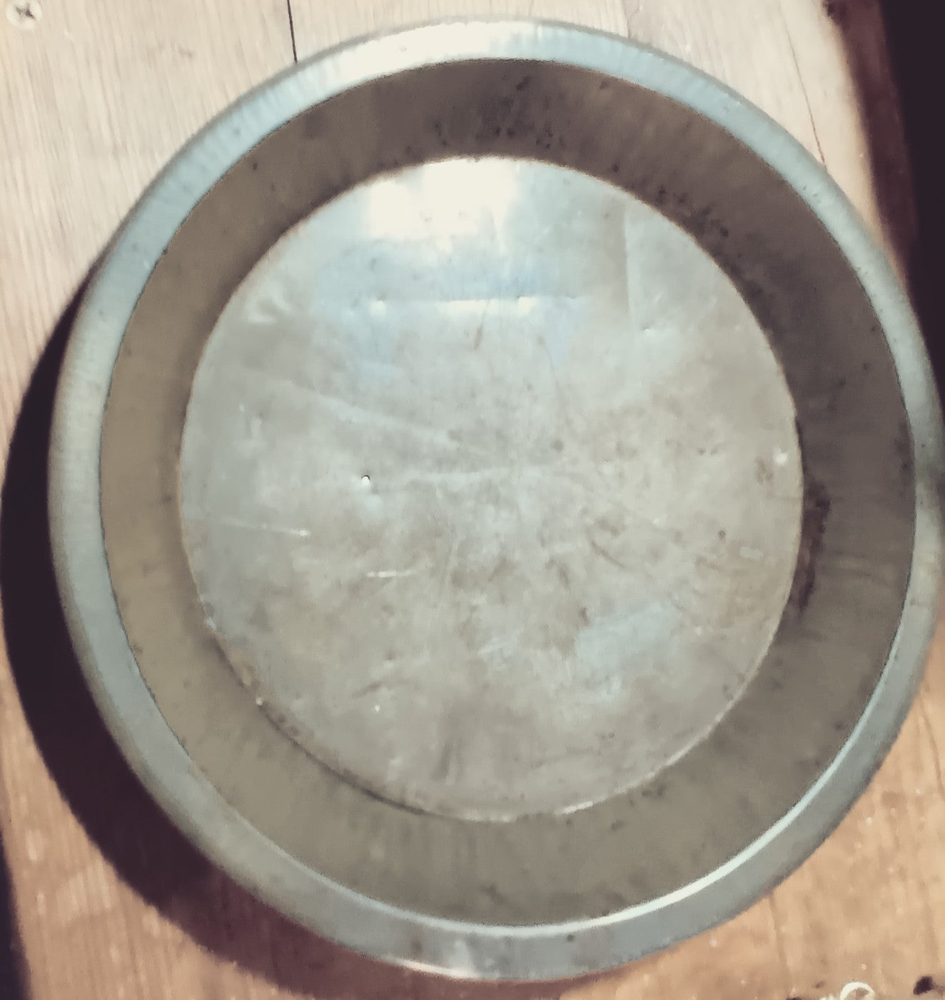 Vtg Metal Pie Plate