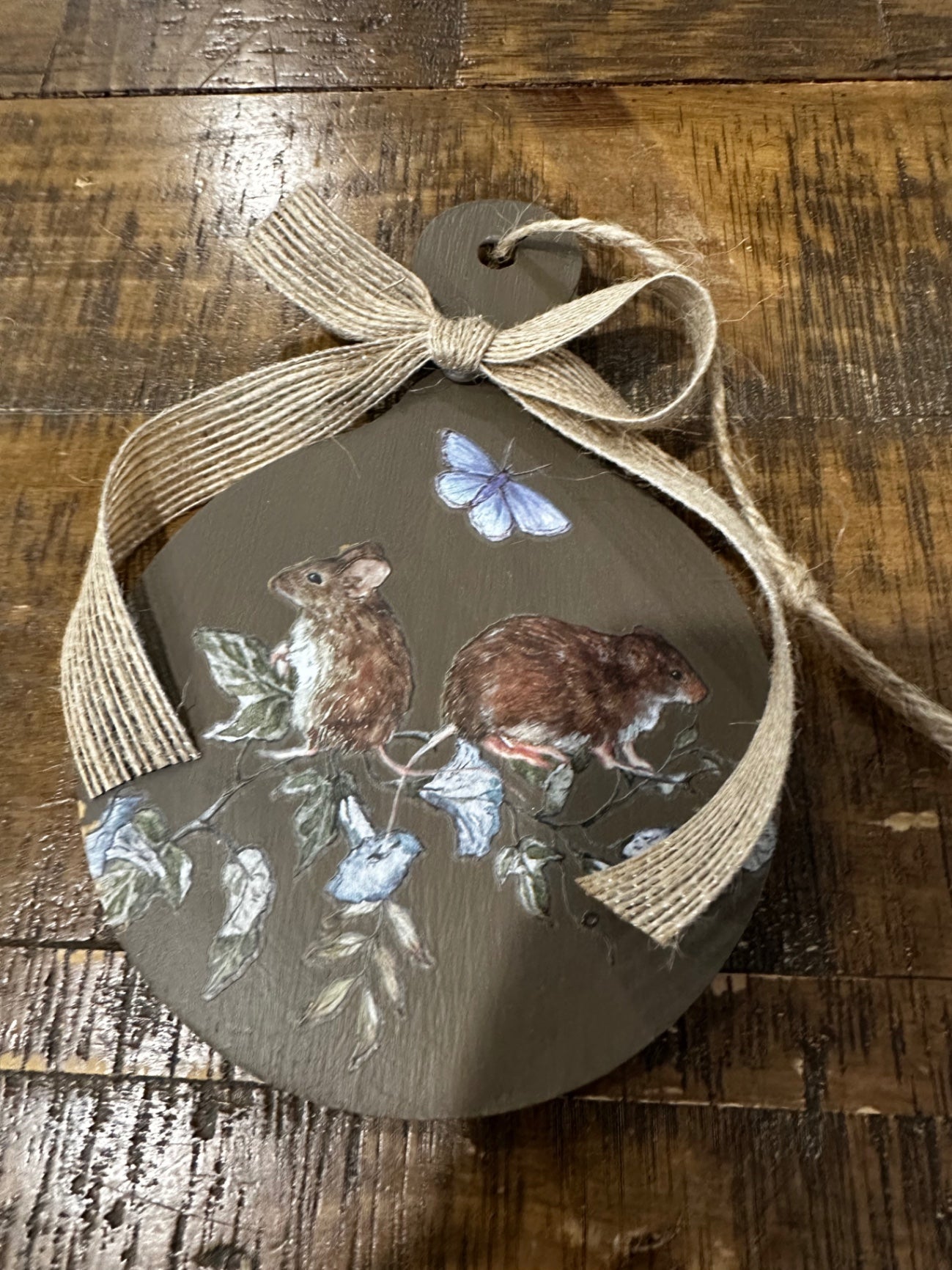 Small round wood cutting board