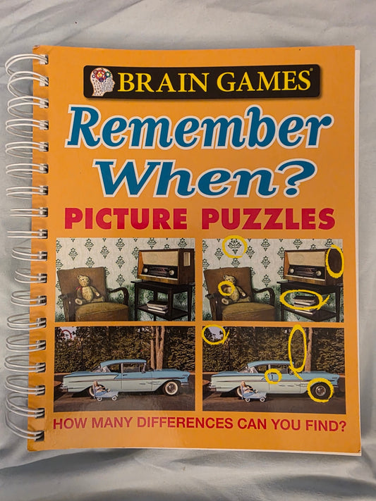 BRAIN GAMES? REMEMBER WHEN? PICTURE PUZZLES