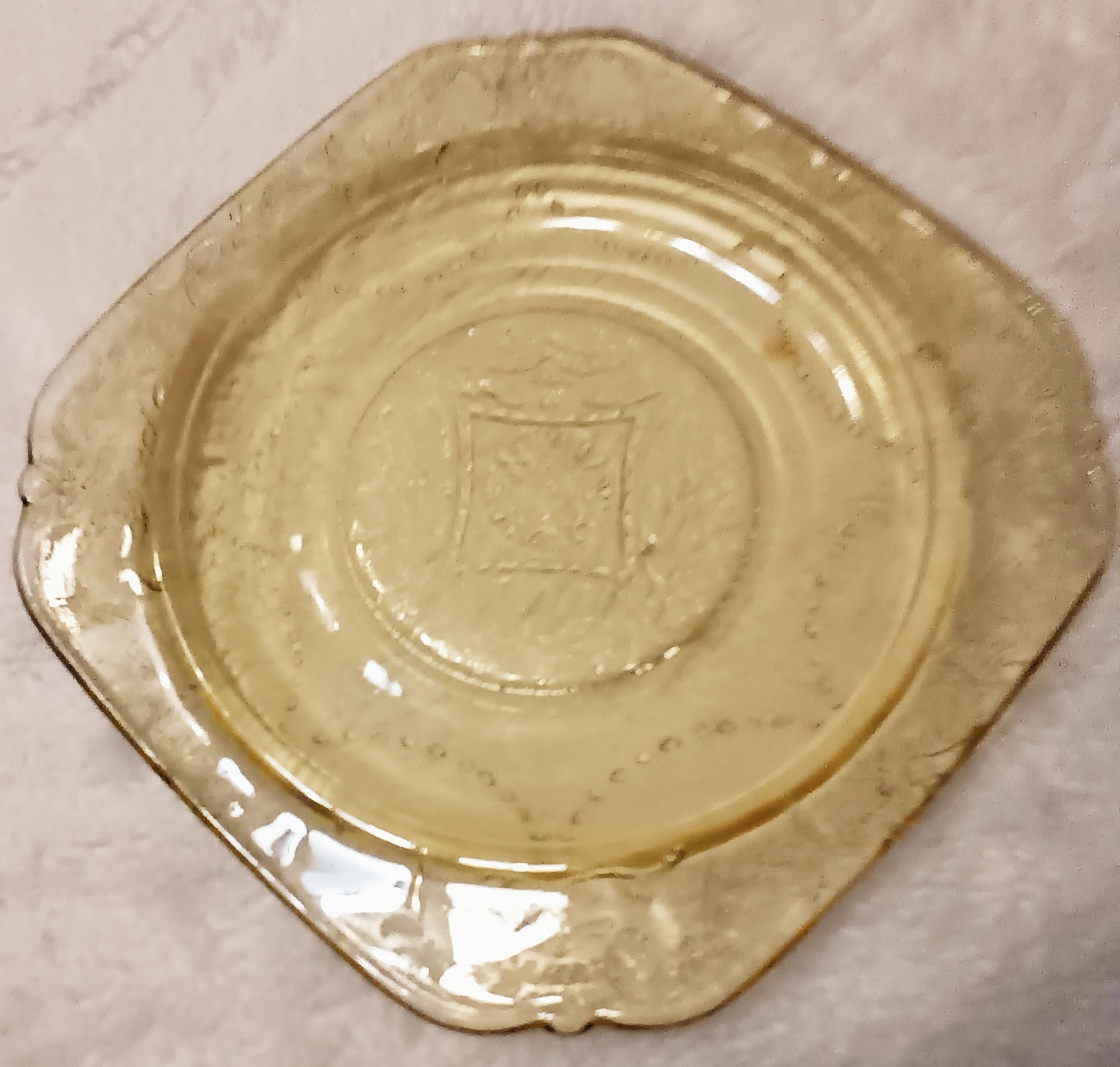 Federal Glass "Madrid" Dessert Plate Marigold Color