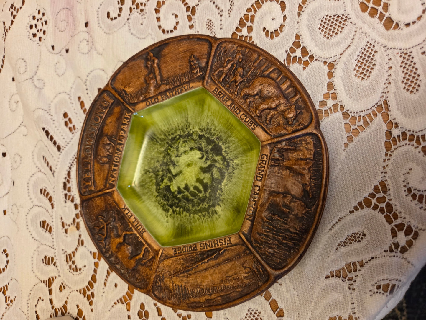 Treasure craft Yellowstone dish