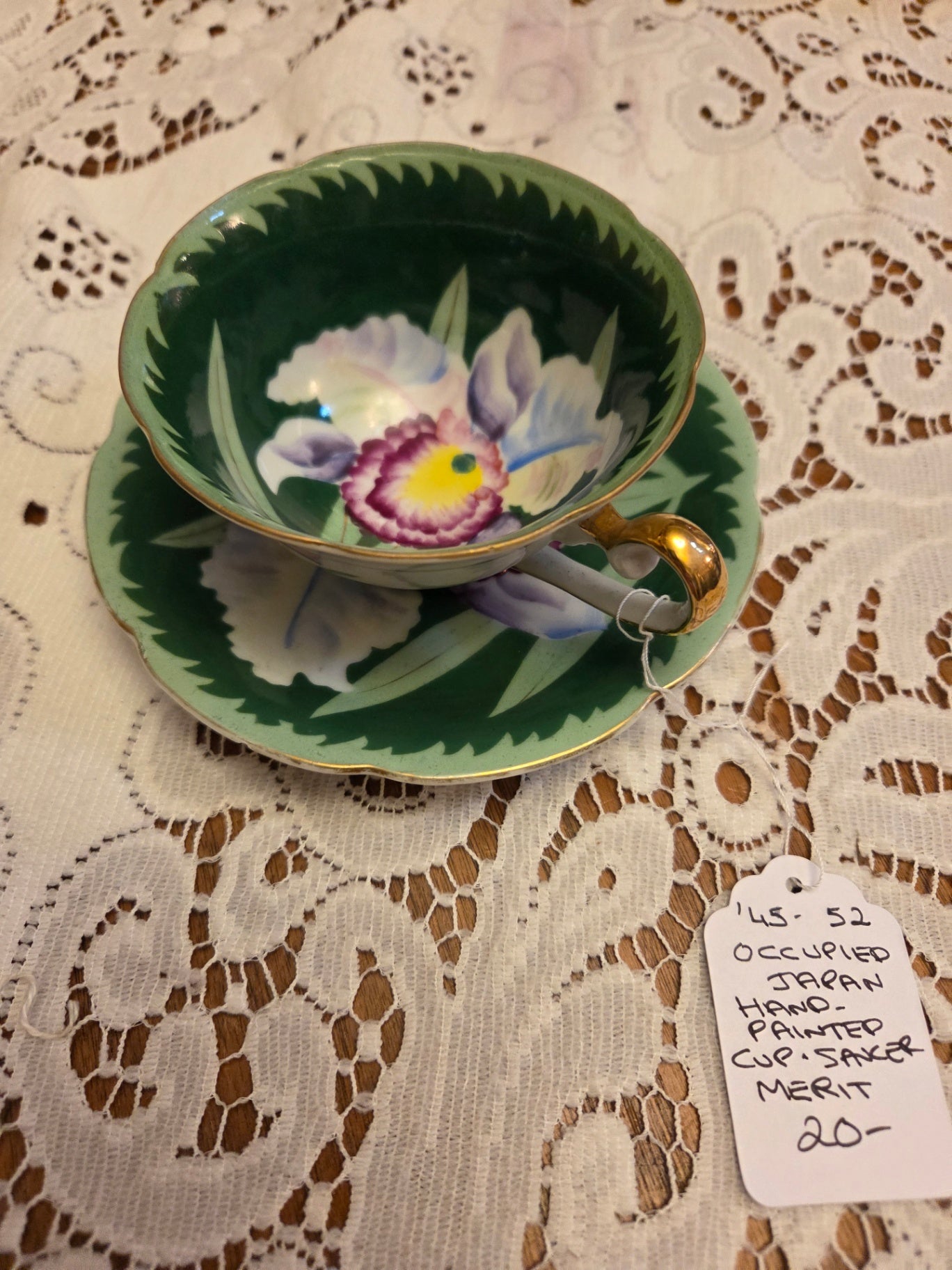 Occupied Japan cup and saucer. Merit