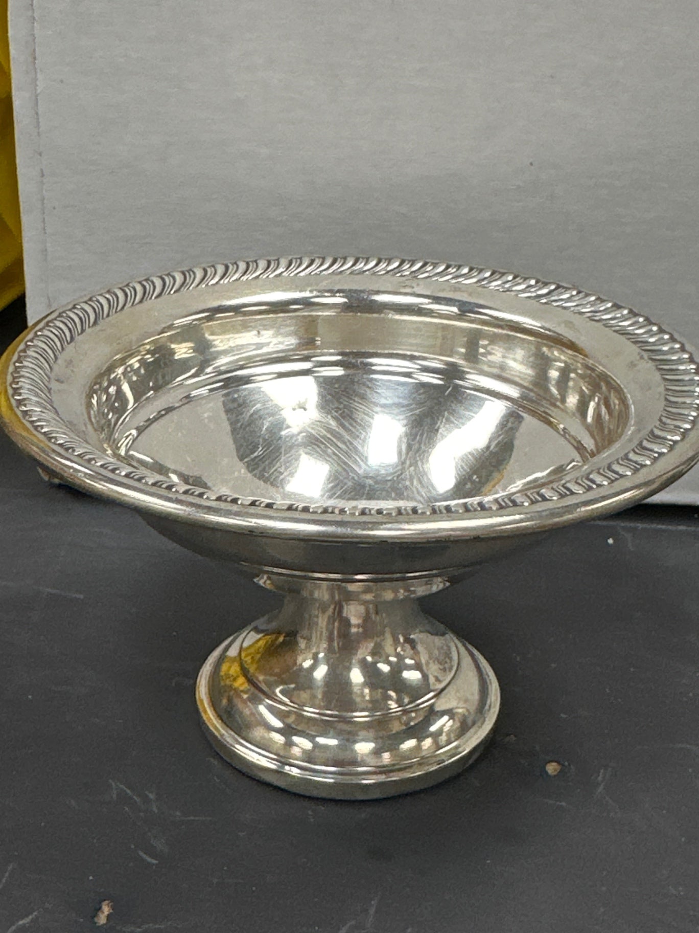 Small sterling silver compote dish