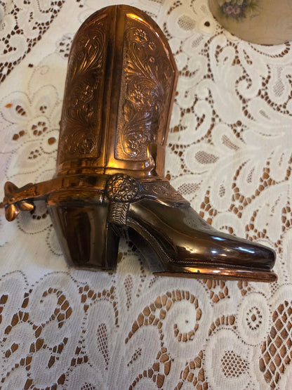 Copper cowboy boot