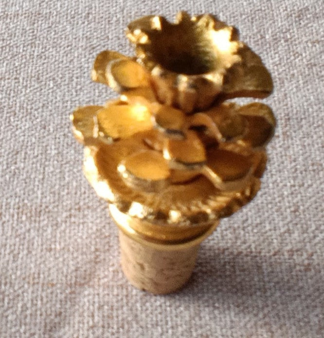 Golden Pinecone BottleStopper