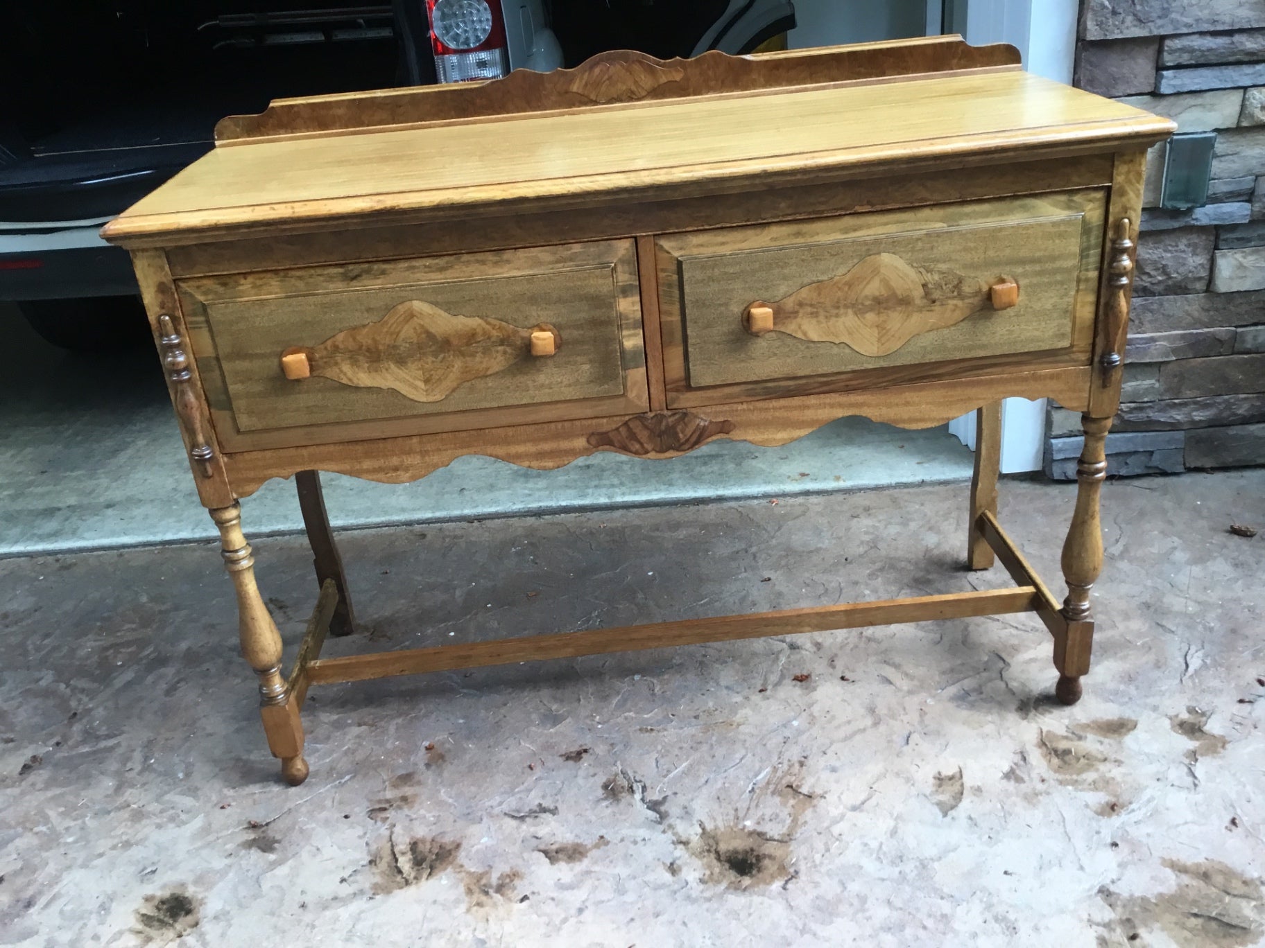 Antique wooden sideboard