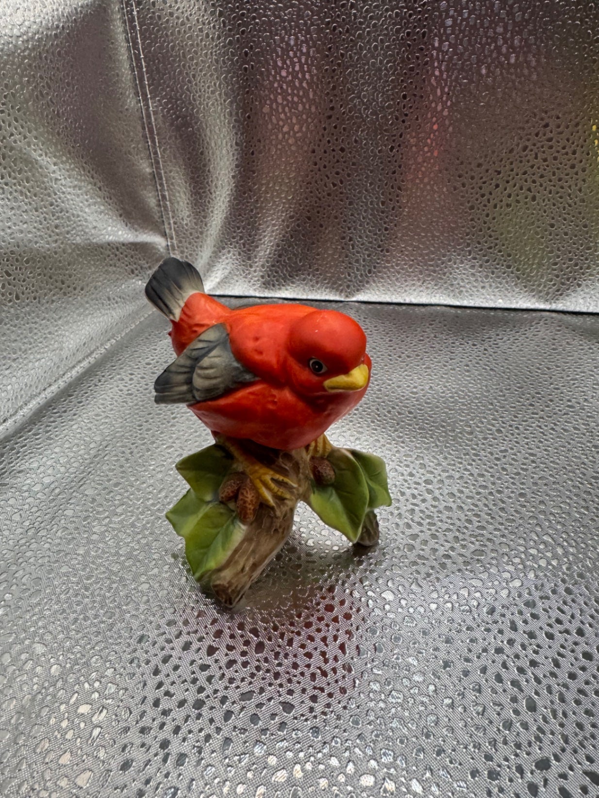 Red Ceramic Bird