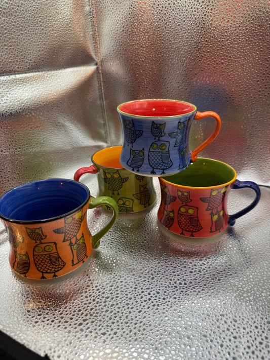 Owl Mugs (Set of 4)