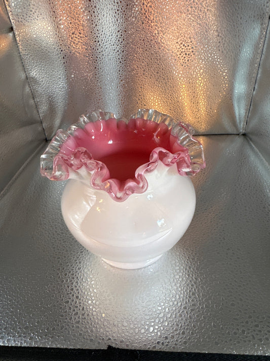 Fenton Pink and White Glass