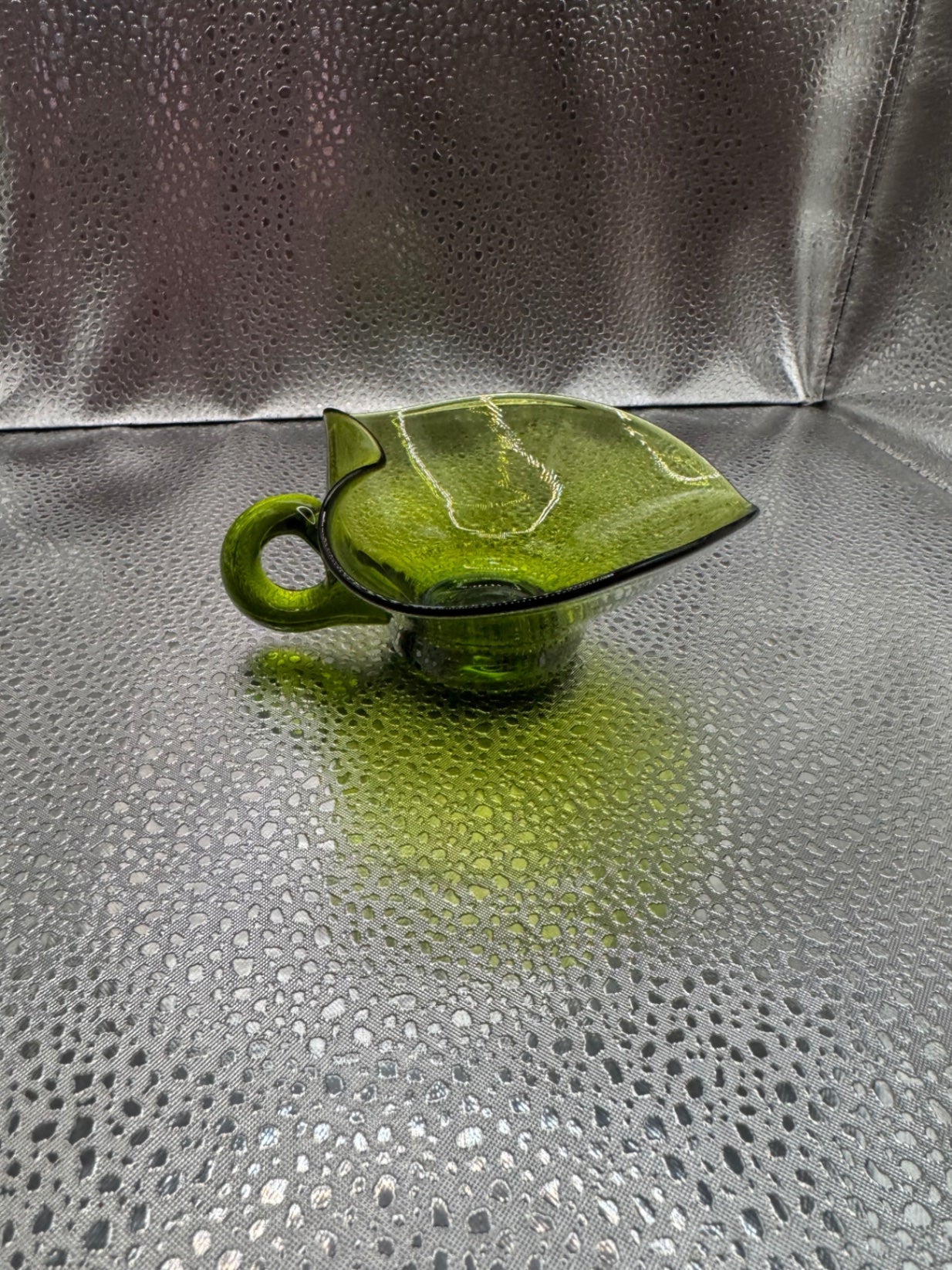 Vintage glass gravy boat