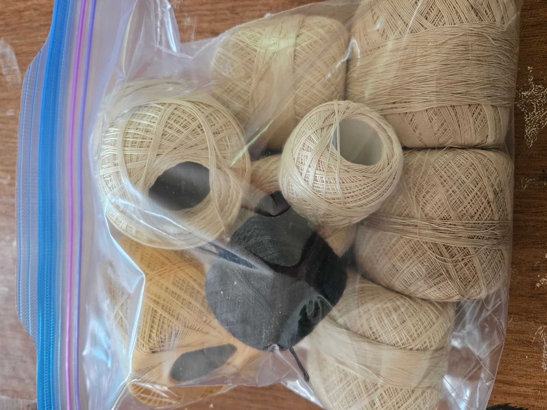 Bag of crochet thread
