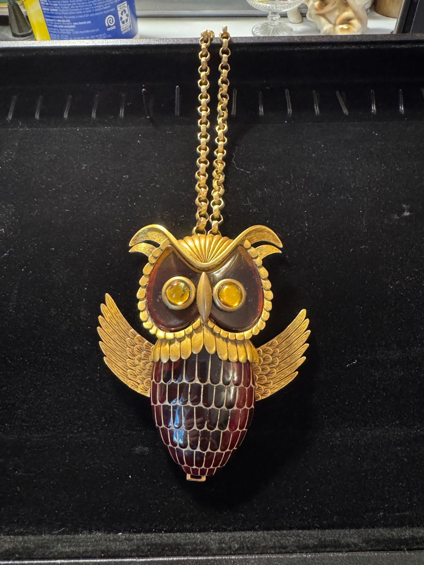 Vintage Owl Necklace 