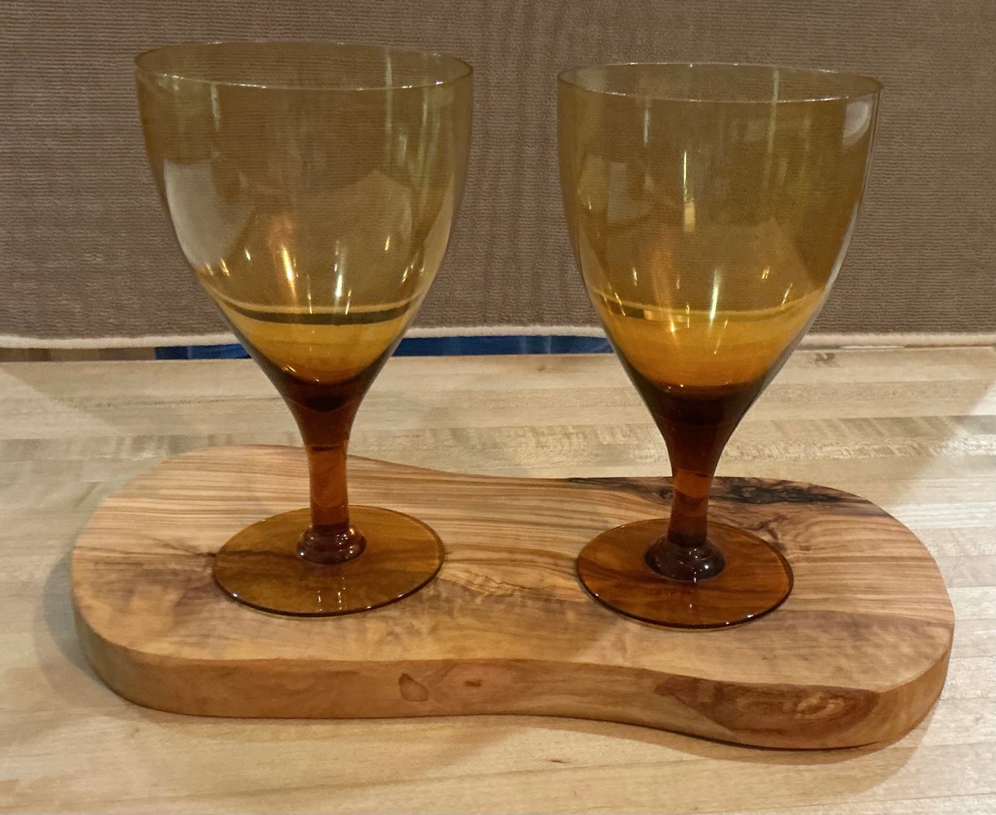 Amber Colored Goblets…set of two