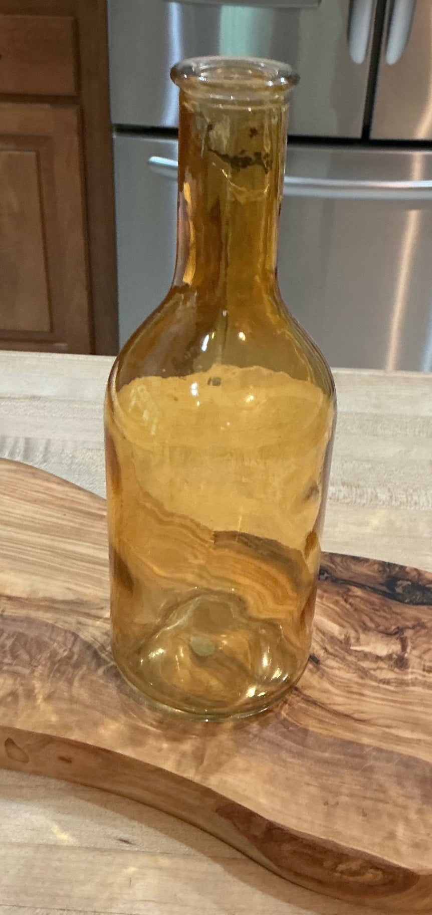 Amber colored bottle