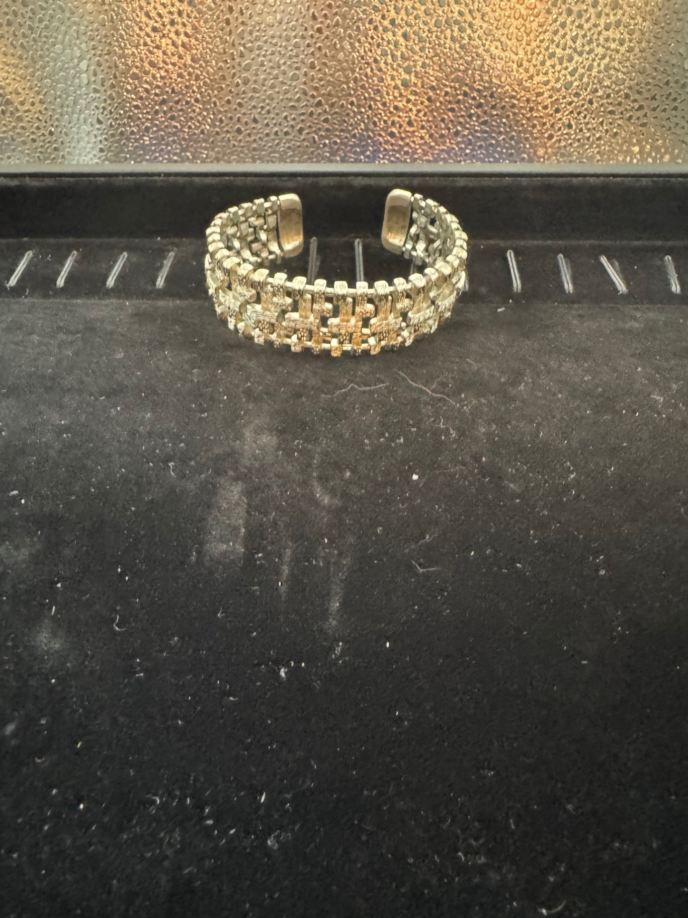 Silver tone Cuff