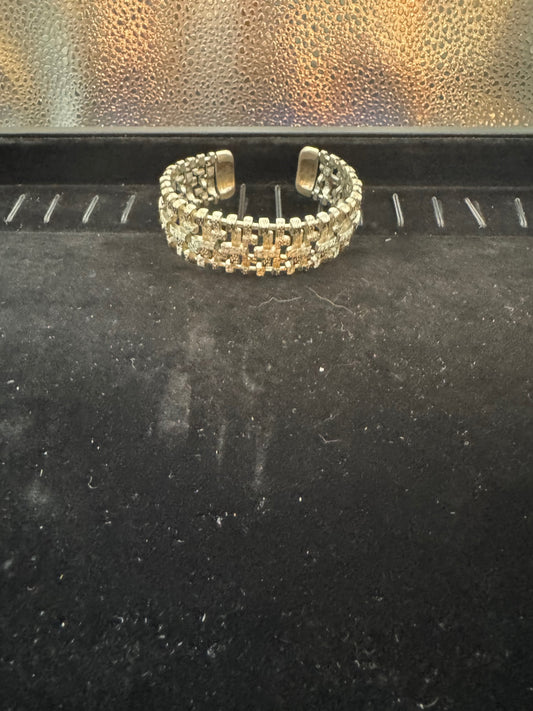 Silver tone Cuff