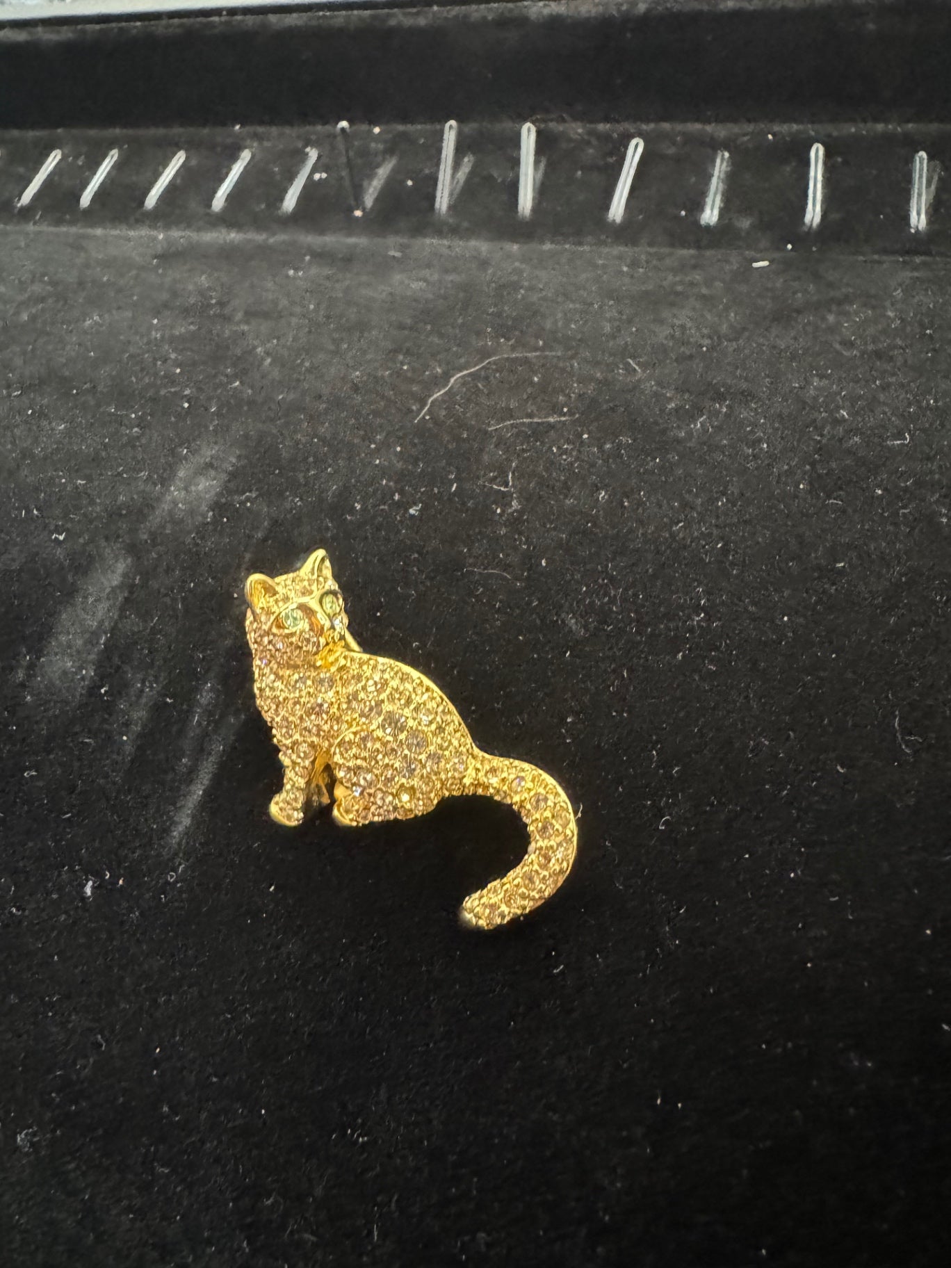 Swarovski Crystal Cat Pin