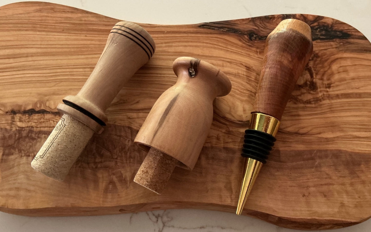 Locally Crafted Bottle Stoppers….$12 ea.
