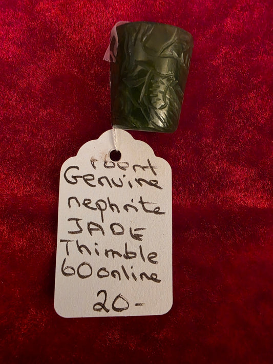 GENUINE NEPHRITE JADE THIMBLE 