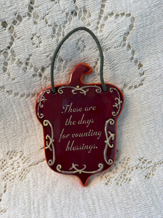 Acorn wall hanging decor 4”