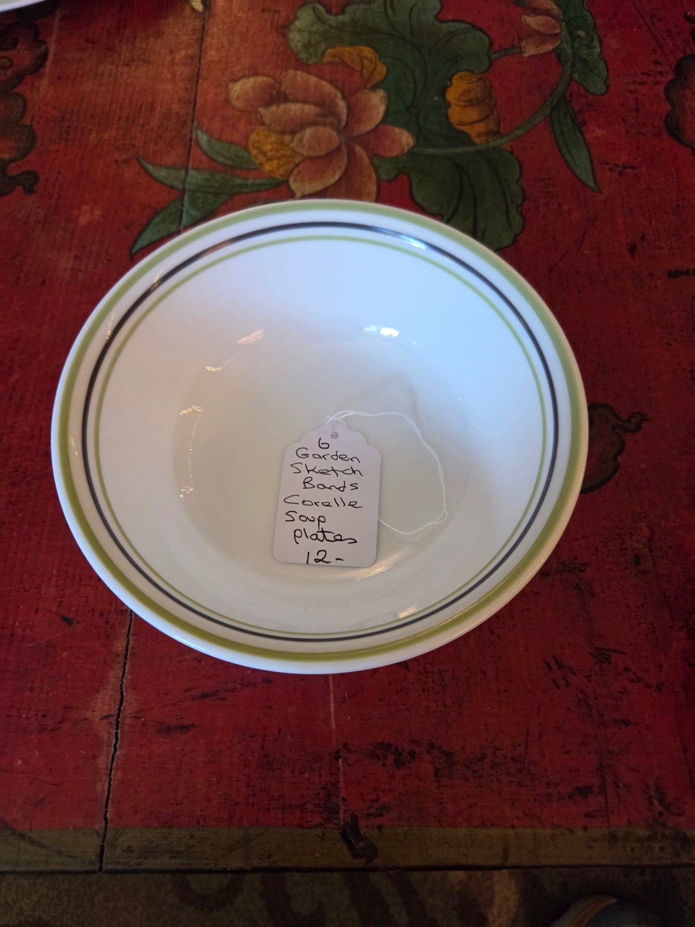 6 garden bands soup dishes