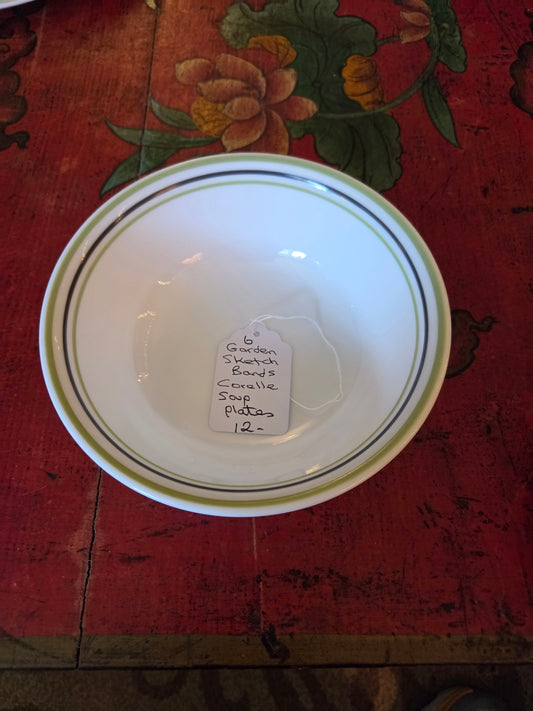 6 garden bands soup dishes