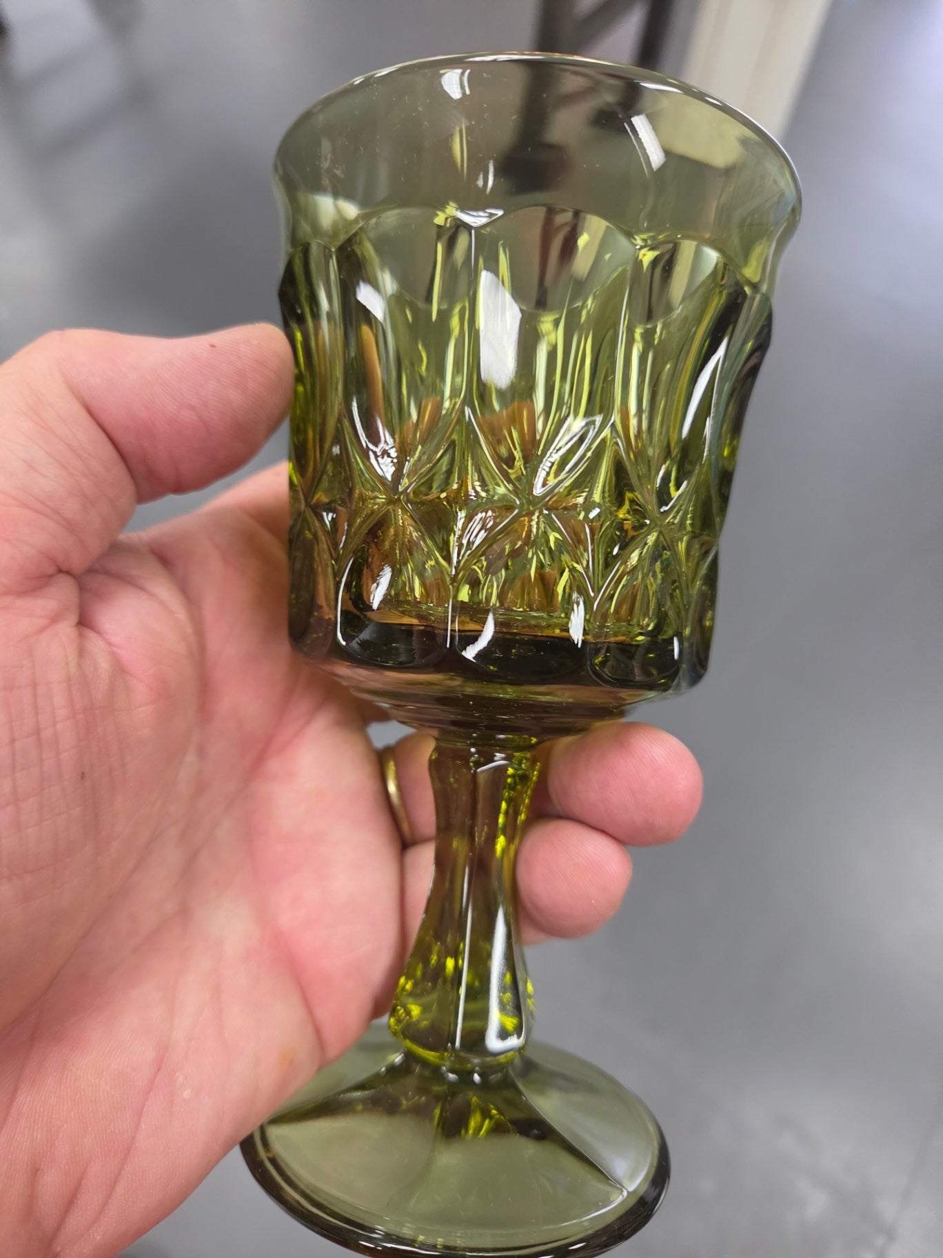 Large green goblet set 6