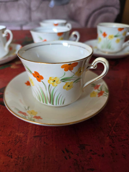 Set 5 cups saucers Phoenix
