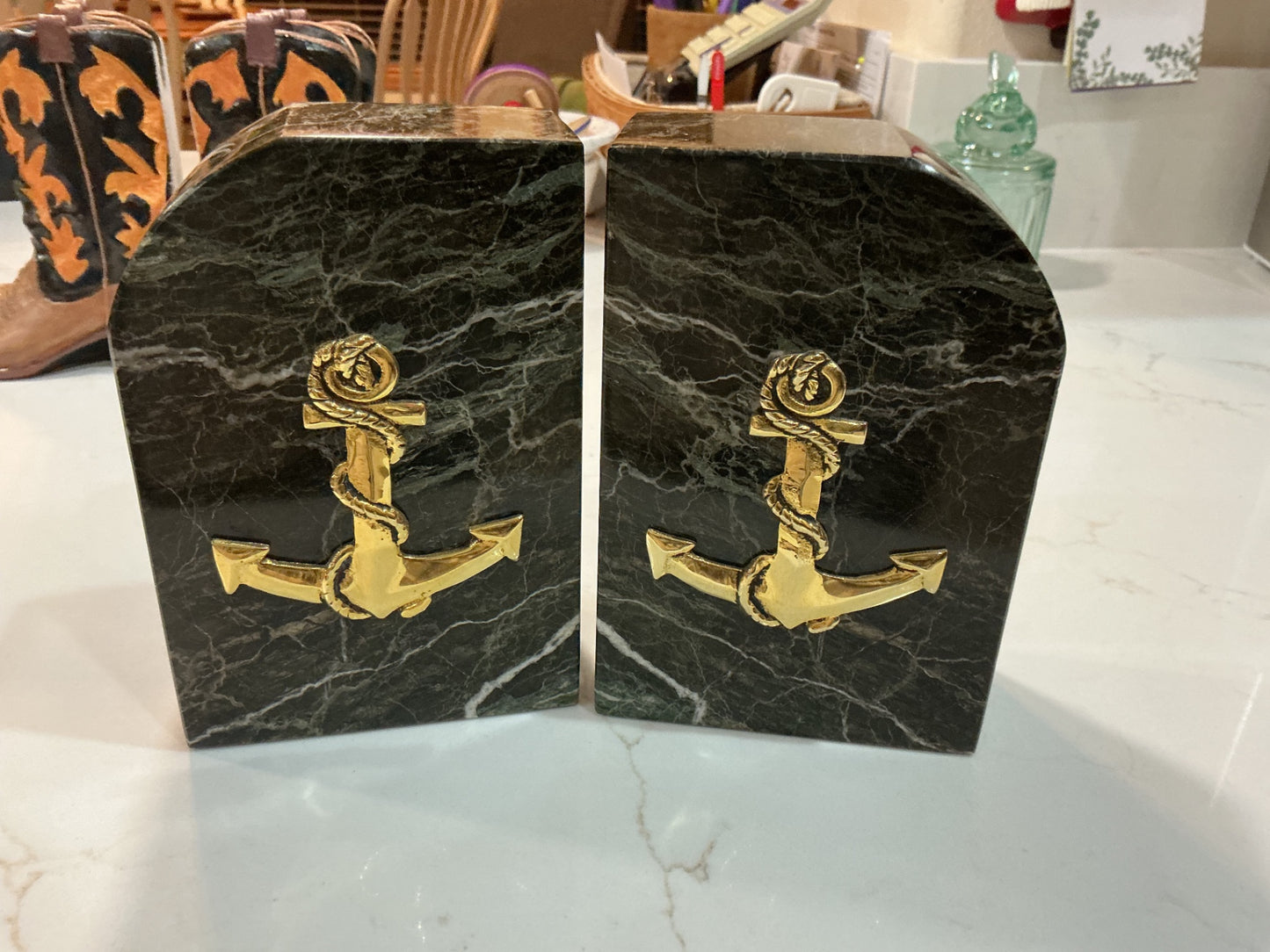 Marble bookends