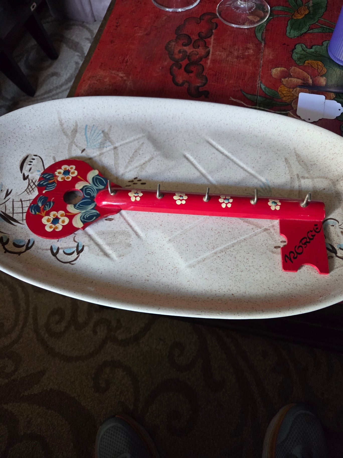 Rosemaling Norway key rack