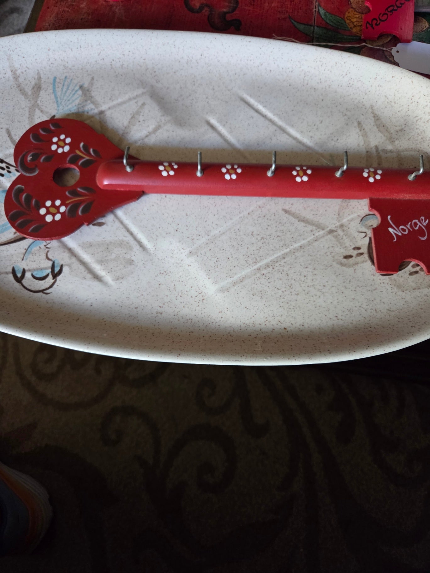 Rosemaling Norway key rack