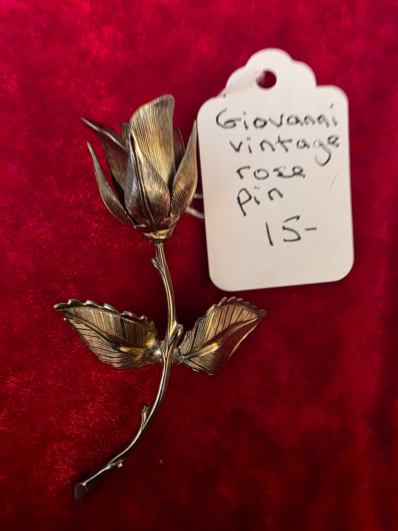 GIOVANNI VINTAGE ROSE PIN.