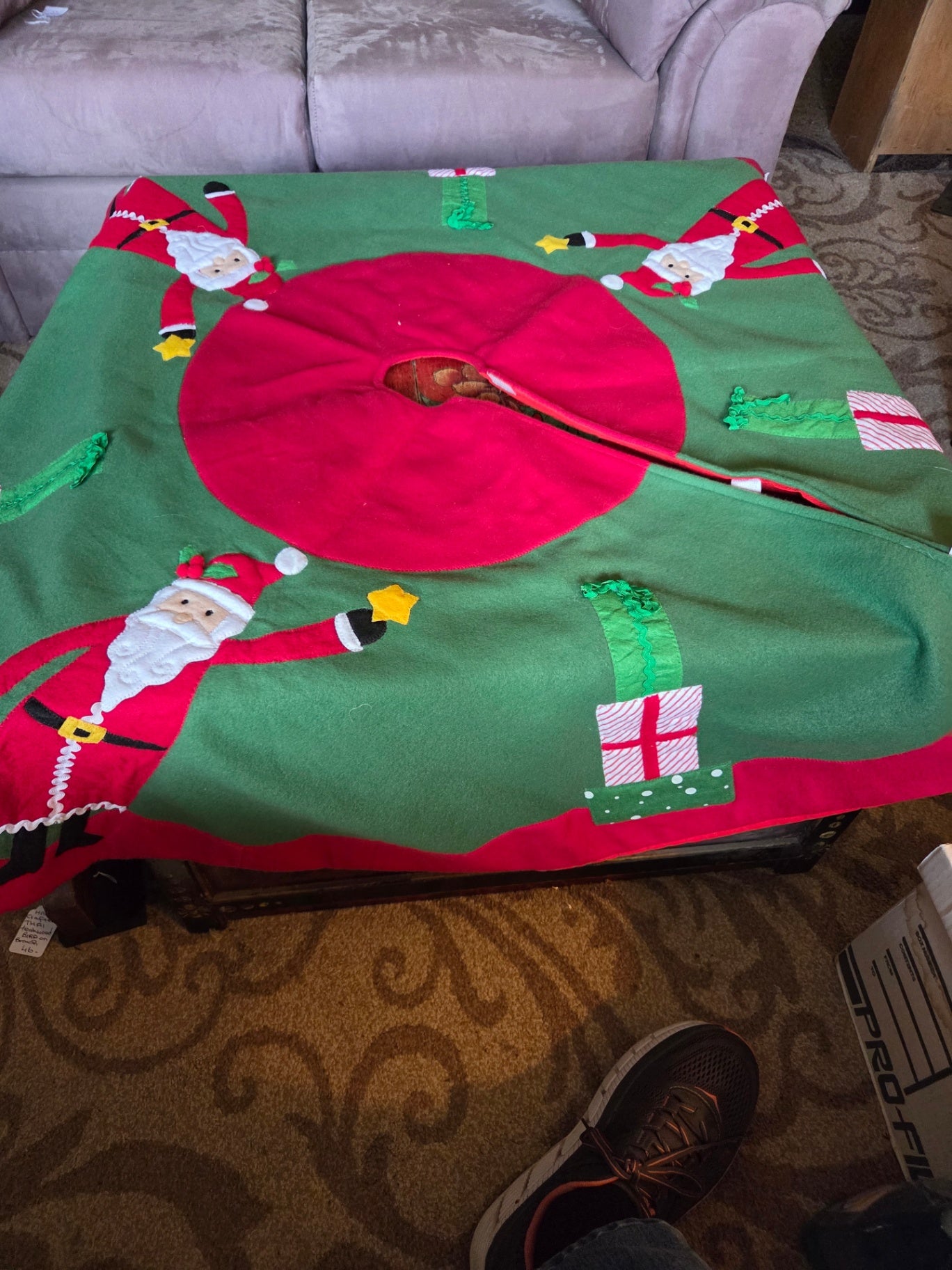 Christmas Eve tree skirt.