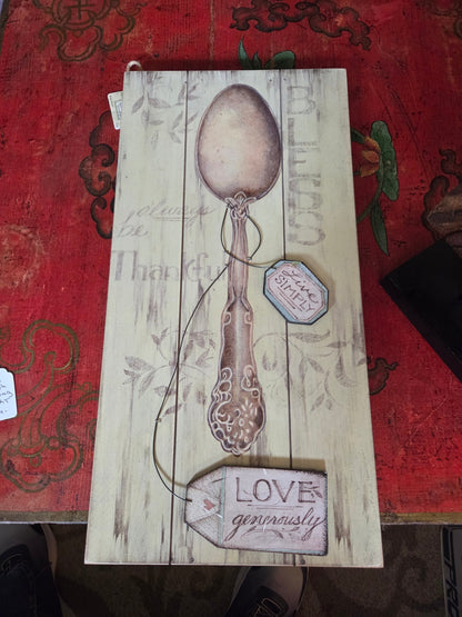 Spoon with teabag art