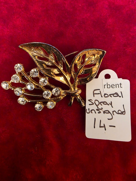 FLORAL SPRAY PIN.
