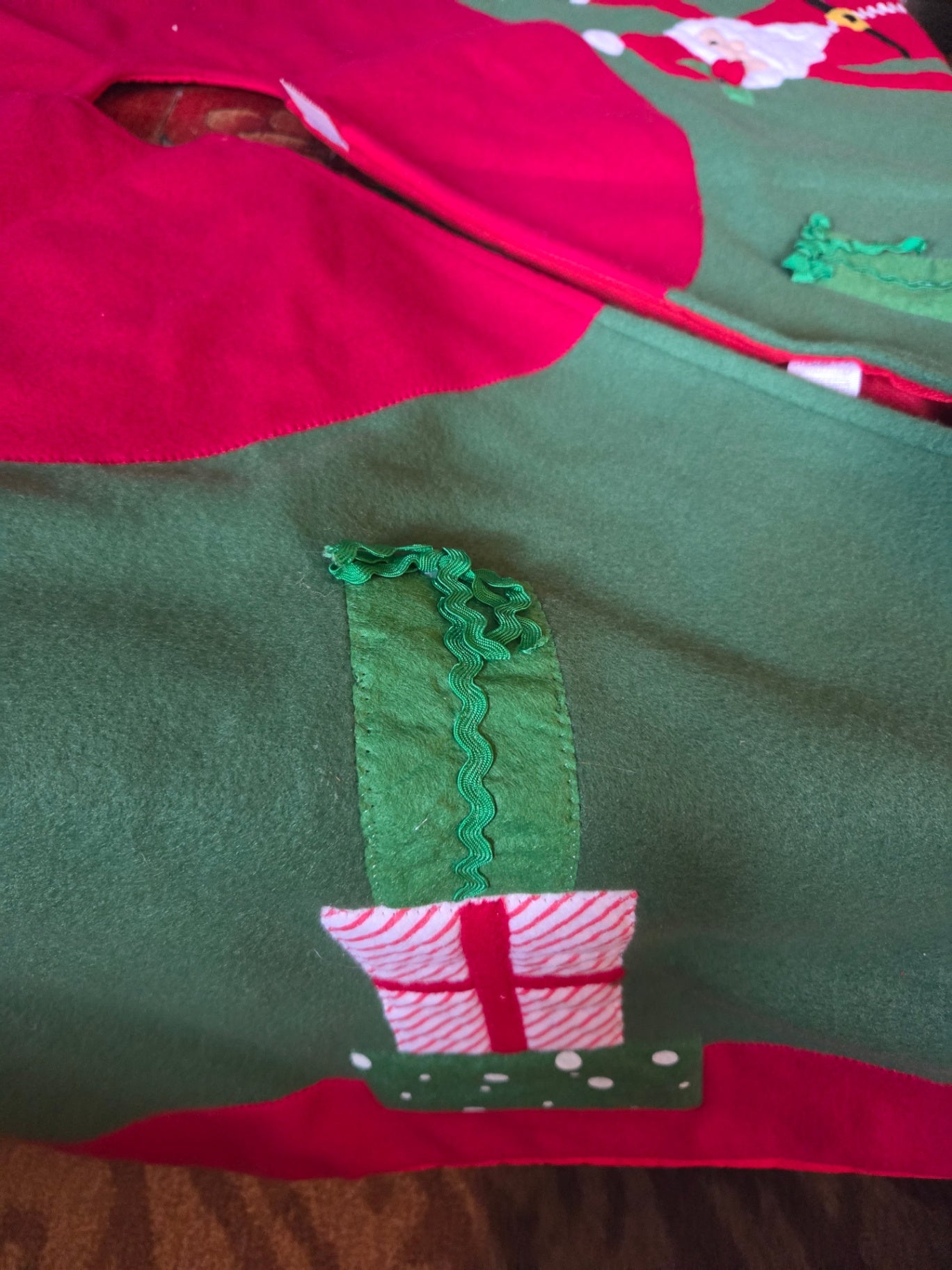 Christmas Eve tree skirt.