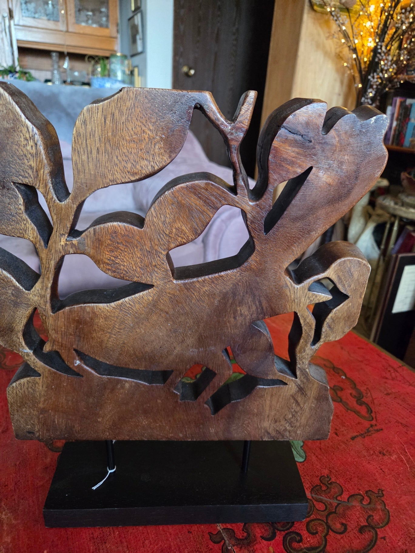 Hand carved teakwood bird
