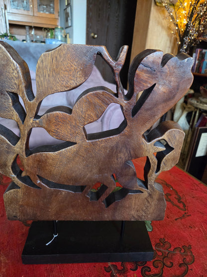 Hand carved teakwood bird