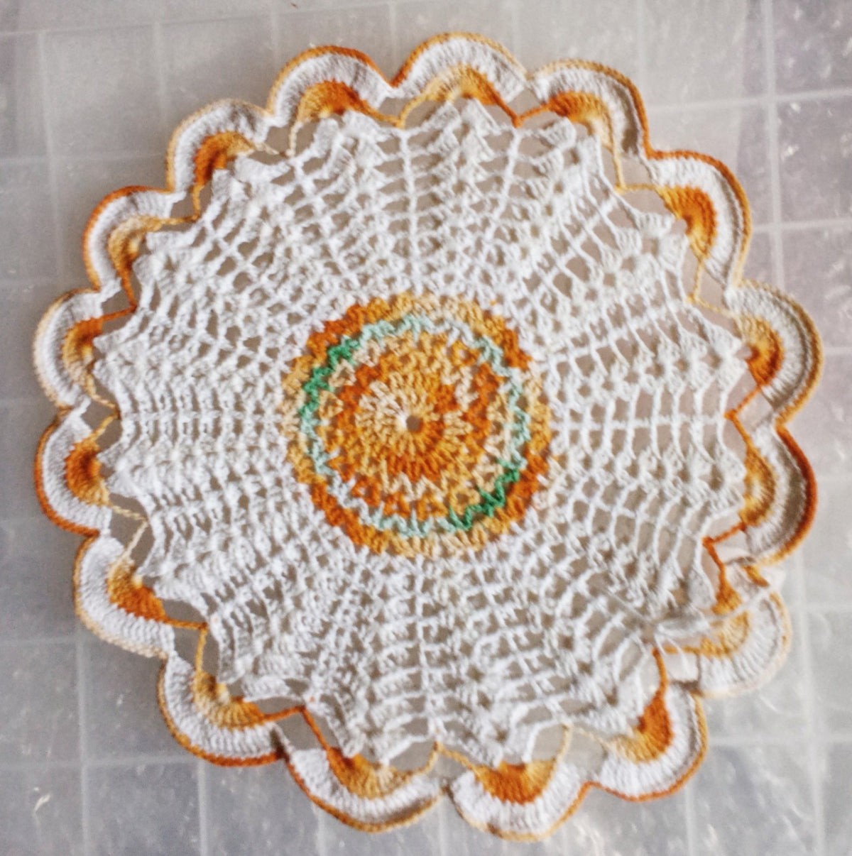10.5" Starched Doily - Handmade