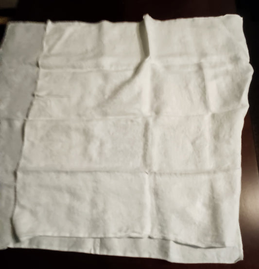 Set of 2 White Damask Dinner Napkins 24"×22"