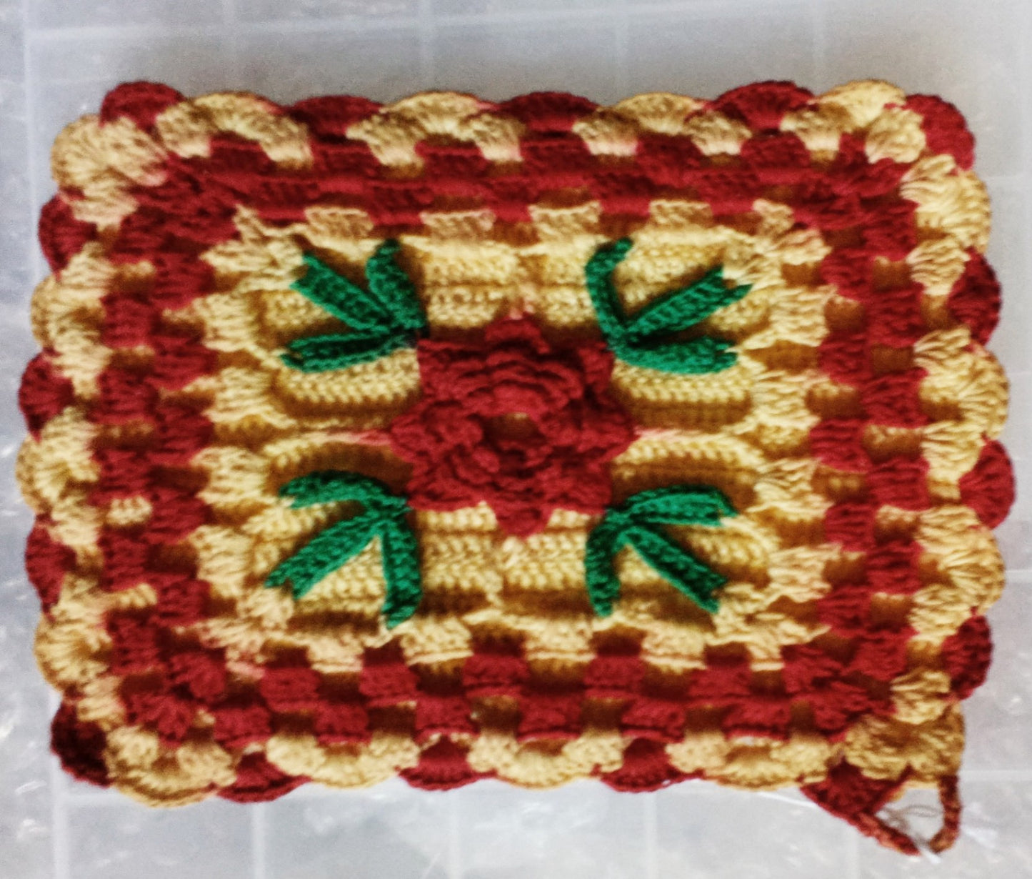 Beautiful, Vtg Hand Crocheted Potholder