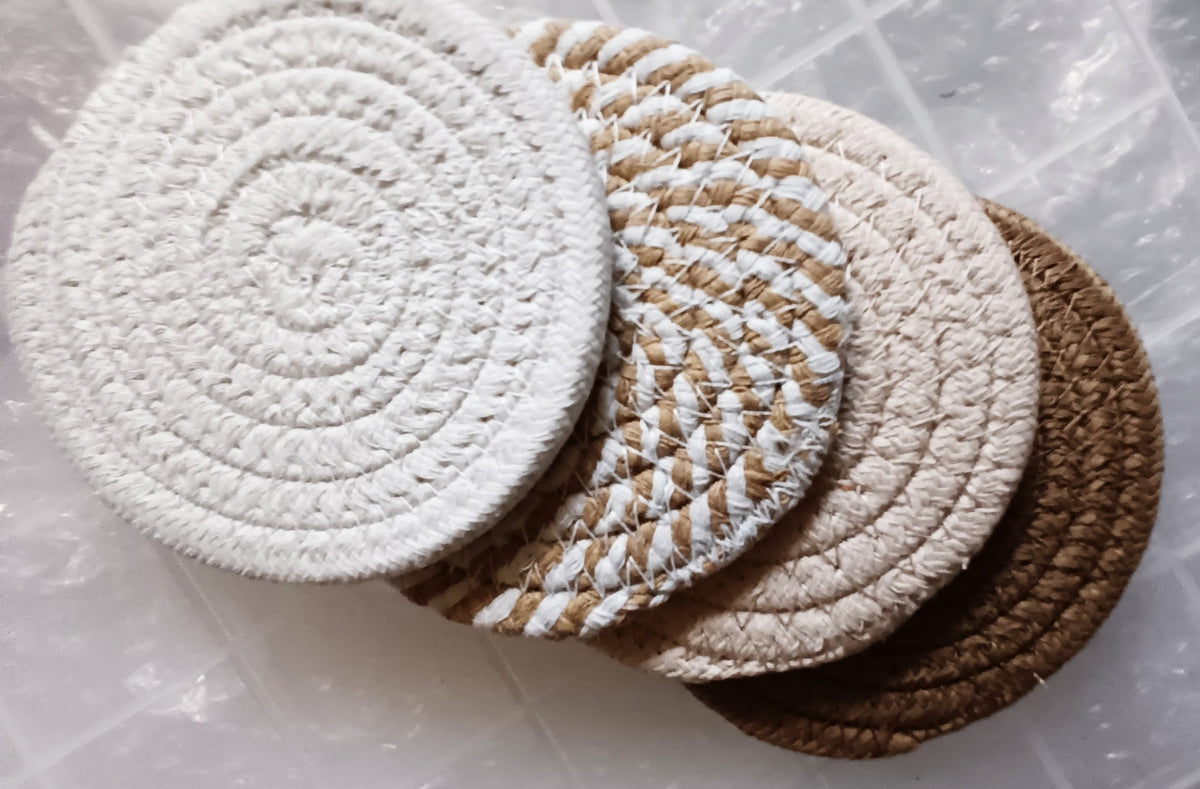 Set of 4 Braided Coil Coasters