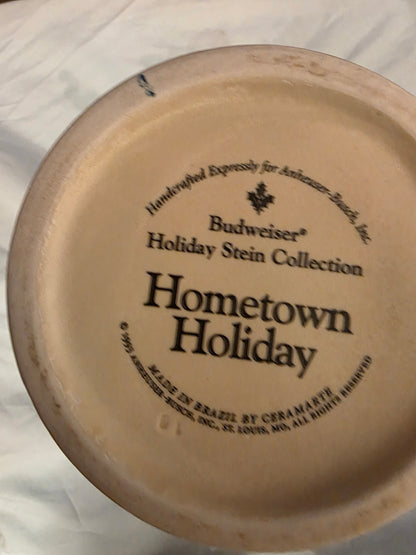BUDWEISER, HOMETOWN HOLIDAY STEIN.