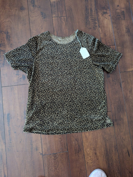 1990s leopard velour tee
