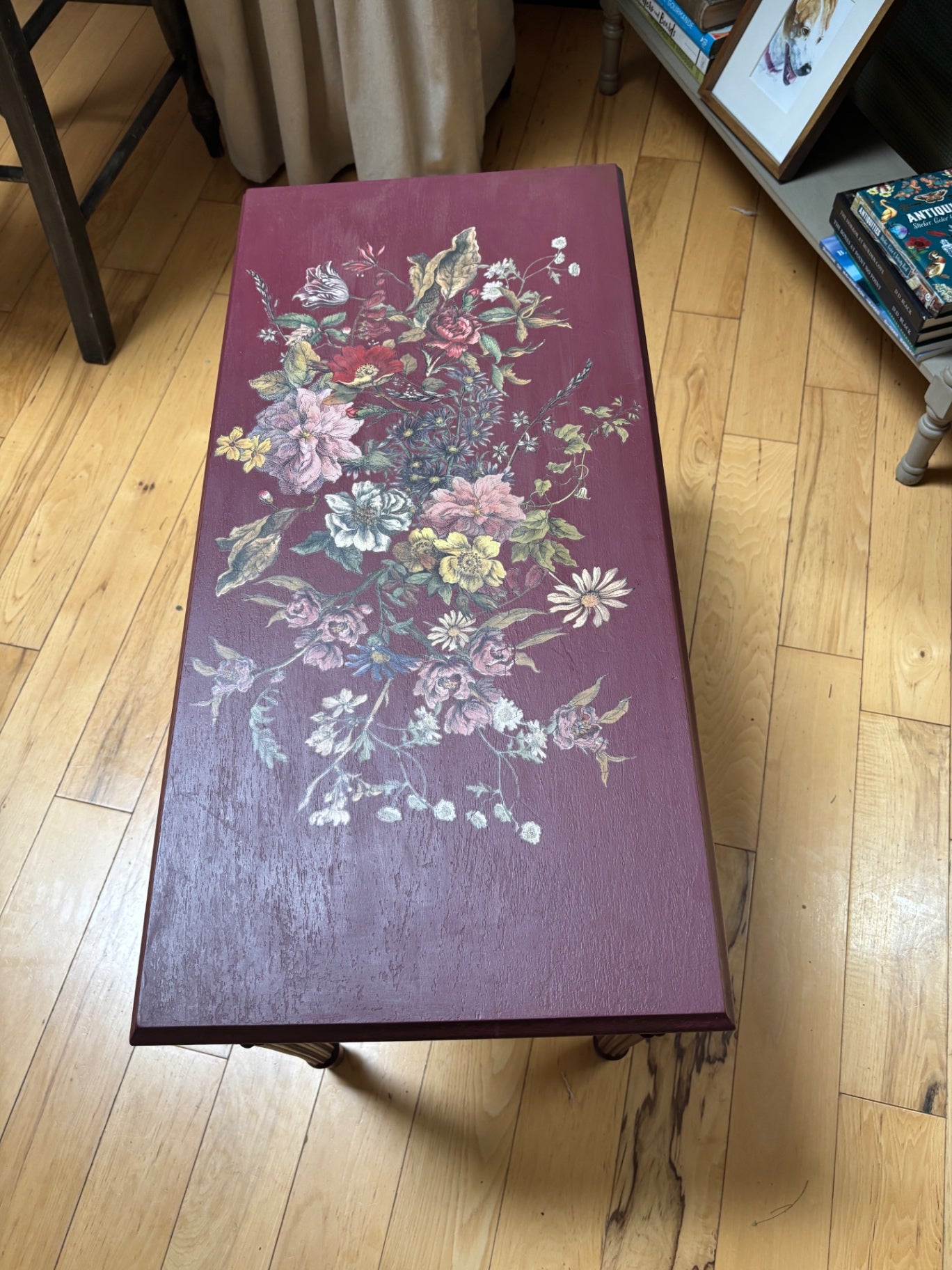 Decorated piano bench