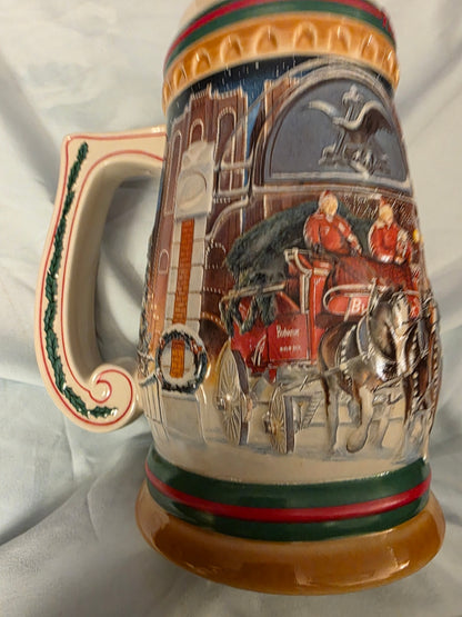 BUDWEISER, HOME FOR THE HOLIDAY STEIN.