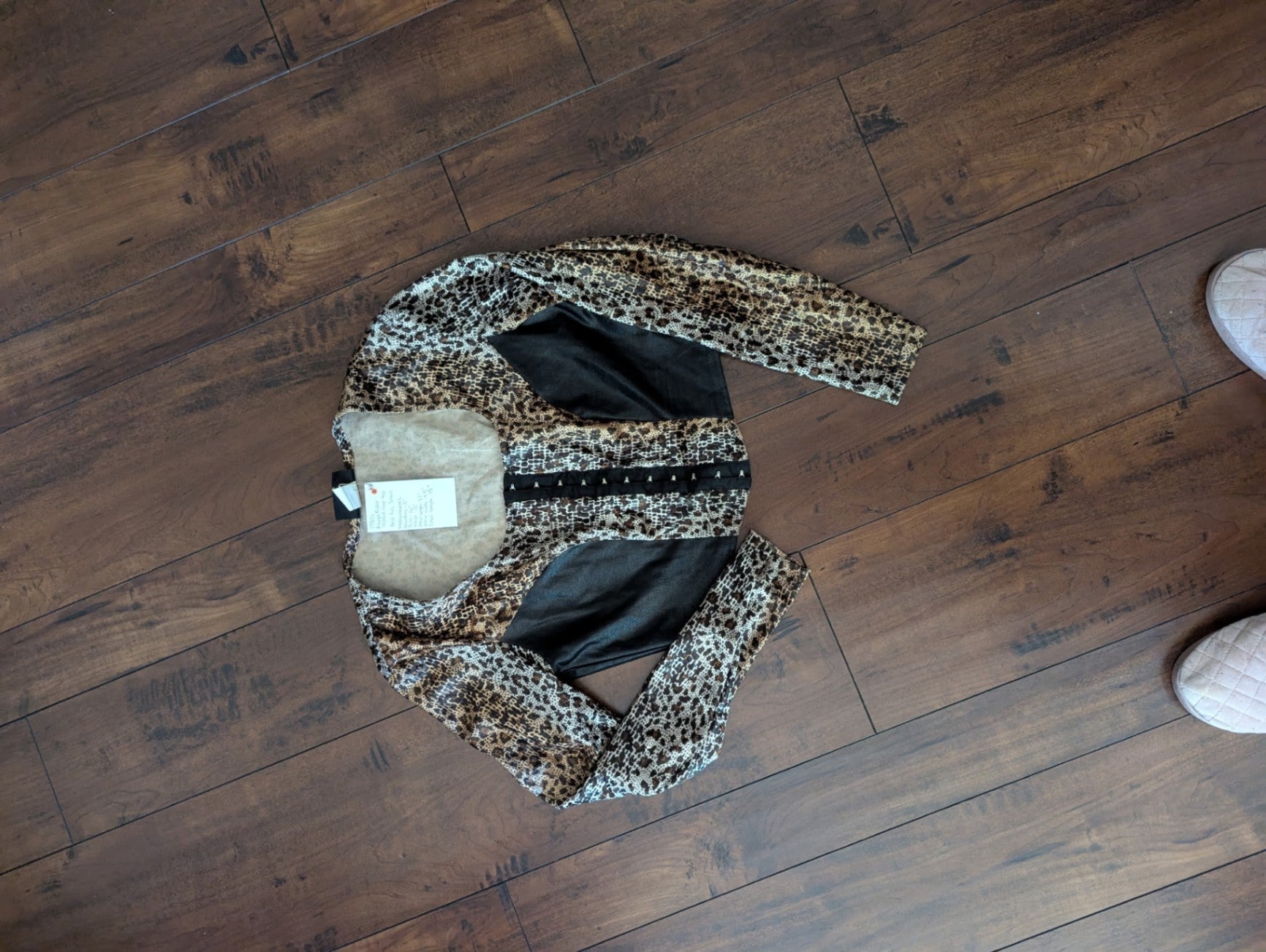 1980s Rough Rider leopard crop top