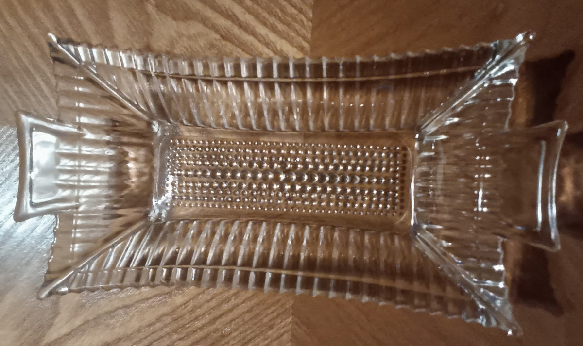 Decorative & Useful Vtg Glass Relish Dish