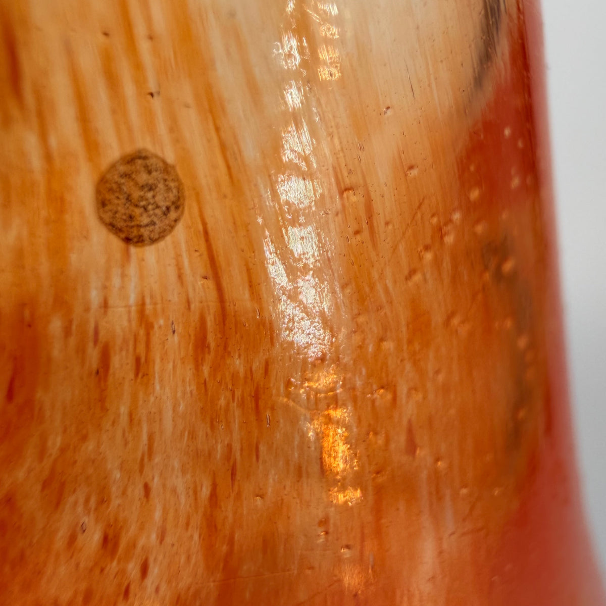 Autumn Orange Glass Gourd 